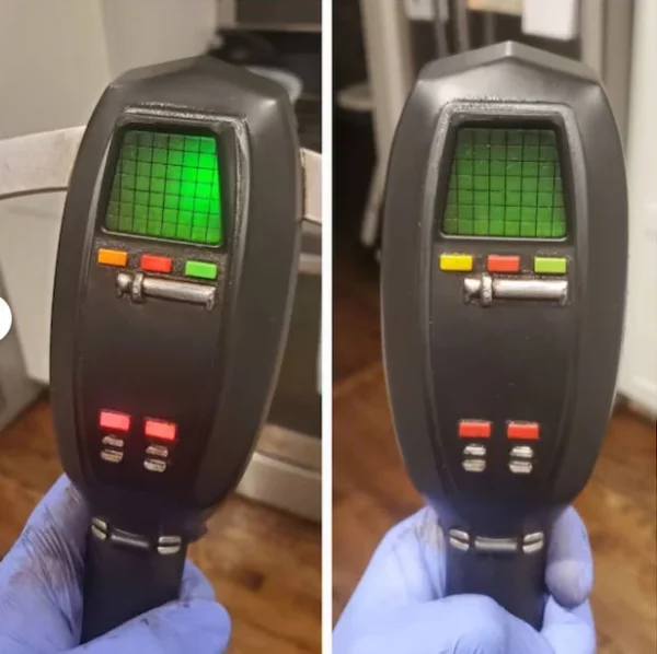 Ghostbusters Ruby PKE Meter with Our Custom Screen Modification Kit